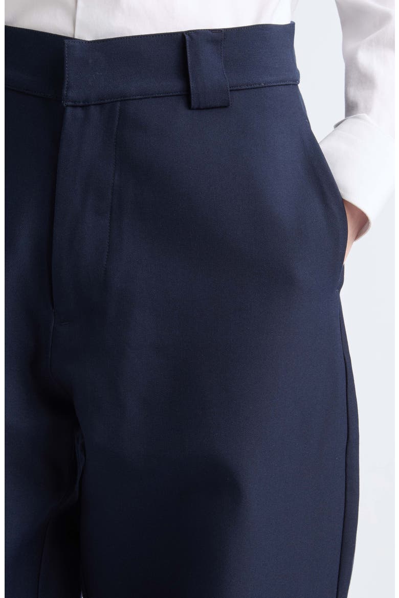 Double Faced Wide Leg Trousers, Alternate, color, NAVY
