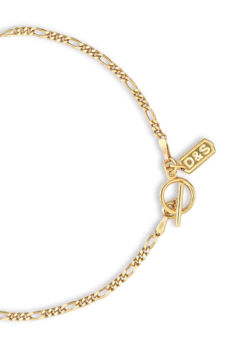 Degs & Sal Gold Figaro Chain Bracelet, Alternate, color,