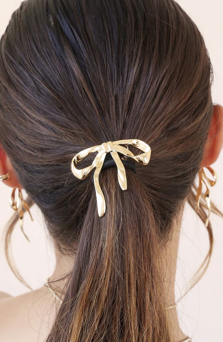 Ettika Bow Organica Ponytail Holder, Alternate, color, 