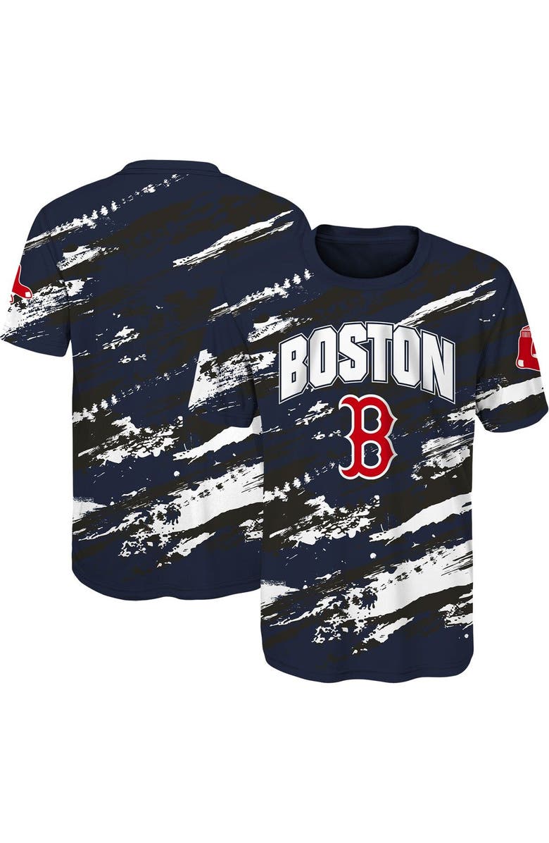 Outerstuff Youth Navy Boston Red Sox Stealing Home T-Shirt, Main, color,
