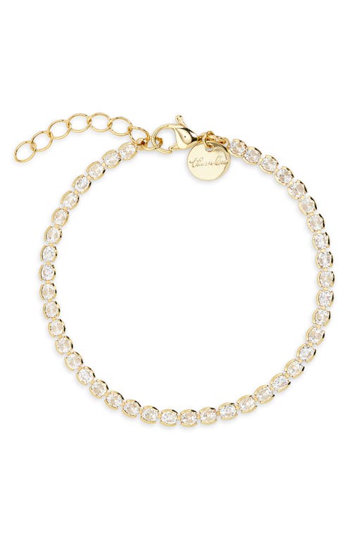The Sis Kiss The Meg Tennis Bracelet In Gold