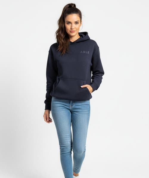 Able Signature Hoodie Sweatshirt Hazel Pink S In Blue