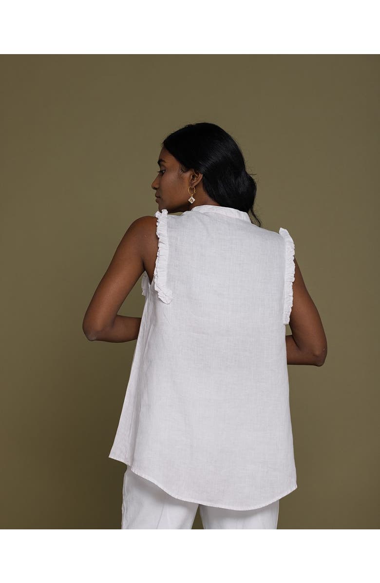 Reistor Women's Wind In My Hair V-Neck Shirt White Large, Alternate, color, White