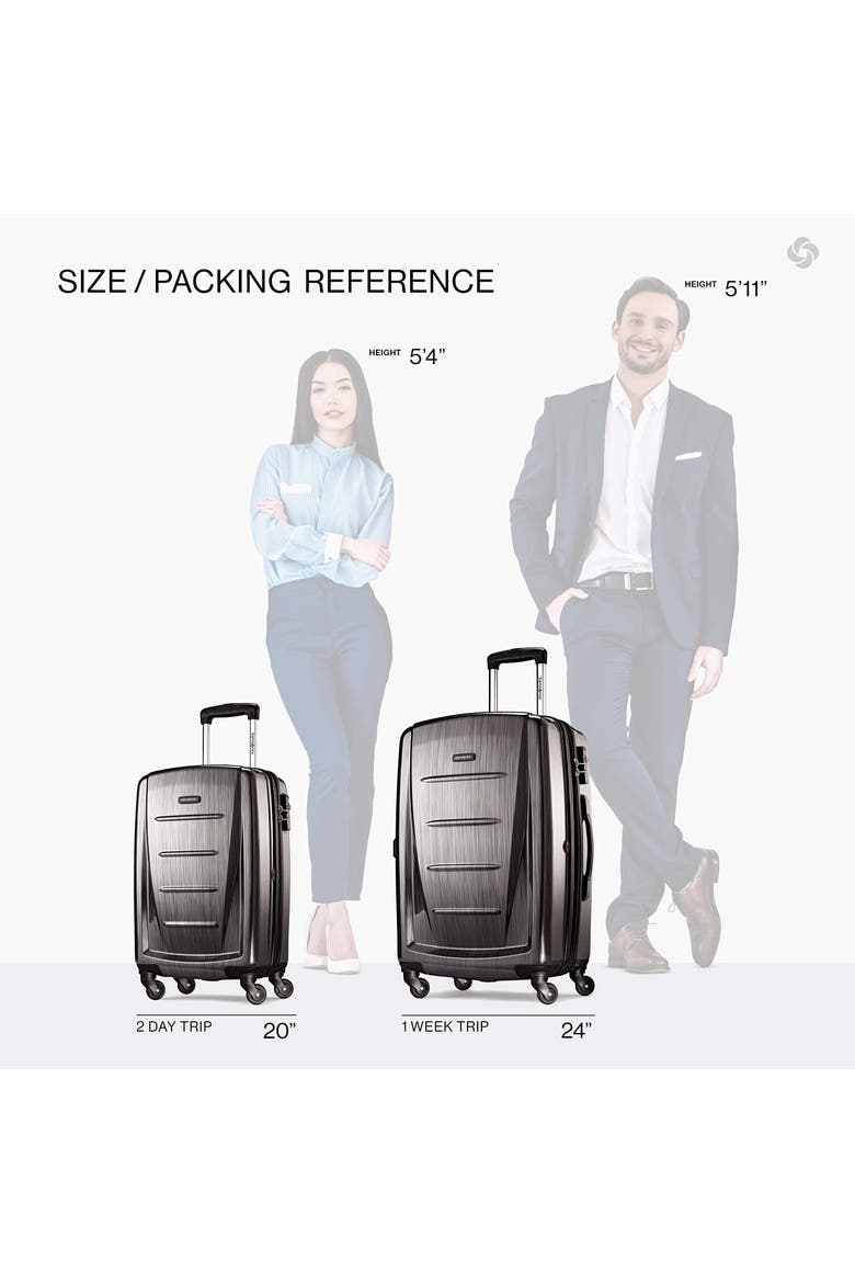 Winfield 2 Hardside Expandable (20"/24") 2 Piece Spinner Luggage Set, Alternate, color, Charcoal