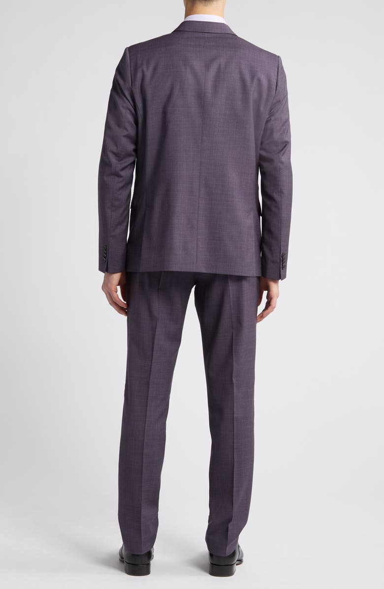 Paul Smith Tailored Fit Stripe Stretch Cotton Suit, Alternate, color, Purple