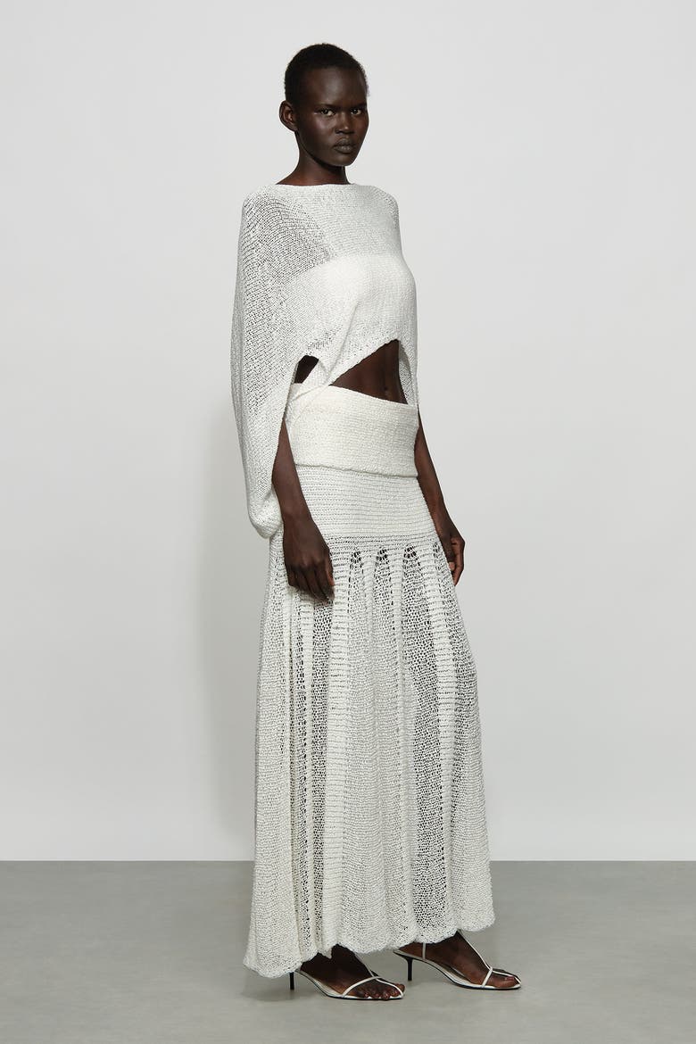 Kiernan Knit Skirt, Alternate, color, White