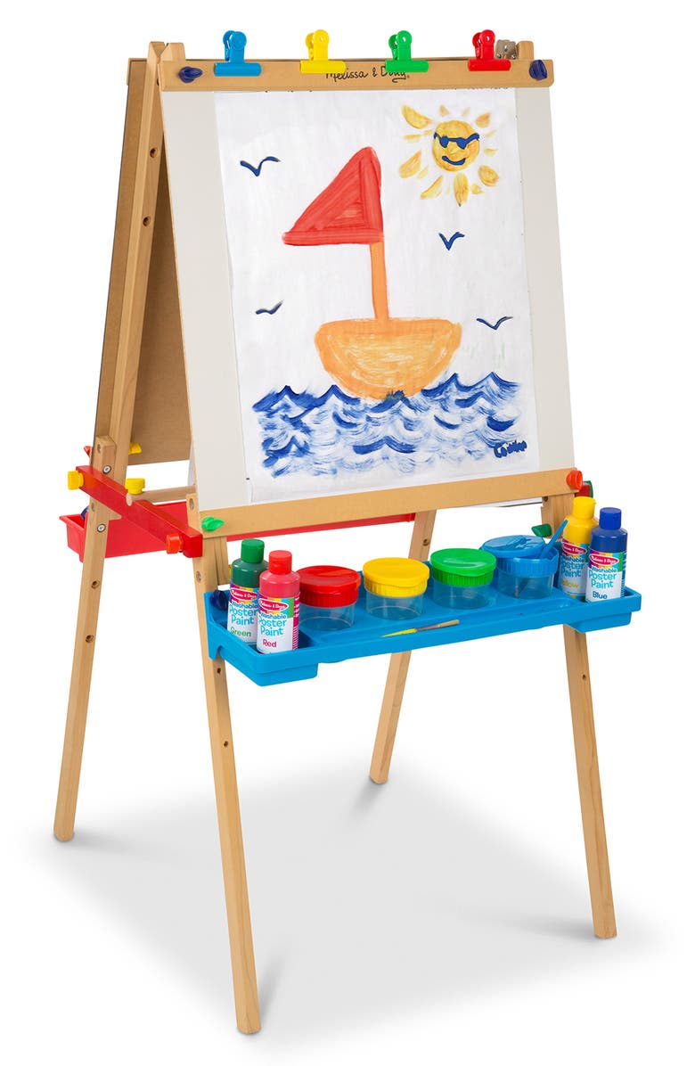Melissa & Doug Deluxe Standing Wooden Easel & Art Supply Set, Alternate, color, 