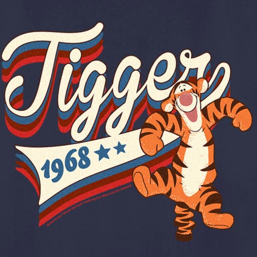 Winnie The Pooh Red, White, And Blue Tigger  Graphic T-shirt In Blue