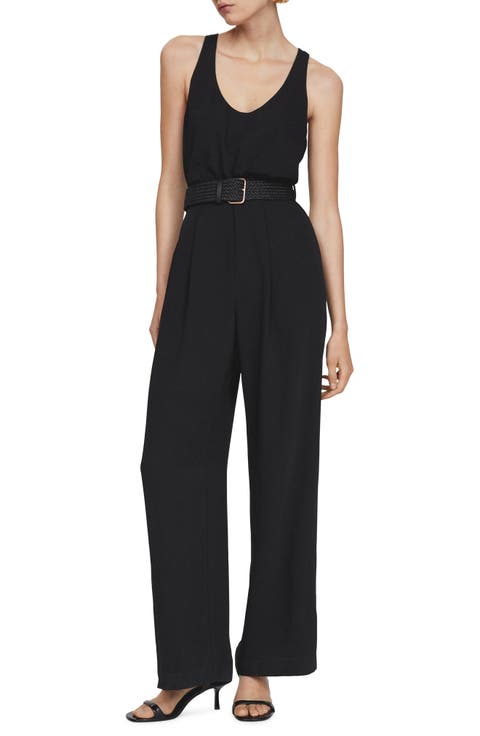 Belted Sleeveless Jumpsuit