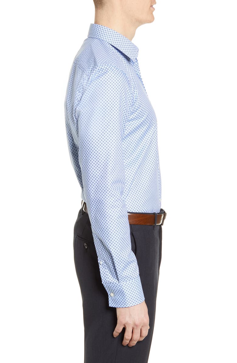 BOSS Slim Fit Geometric Travel Dress Shirt, Alternate, color,