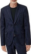 John Varvatos Della Navy Viscose & Linen Jacquard Sport Coat