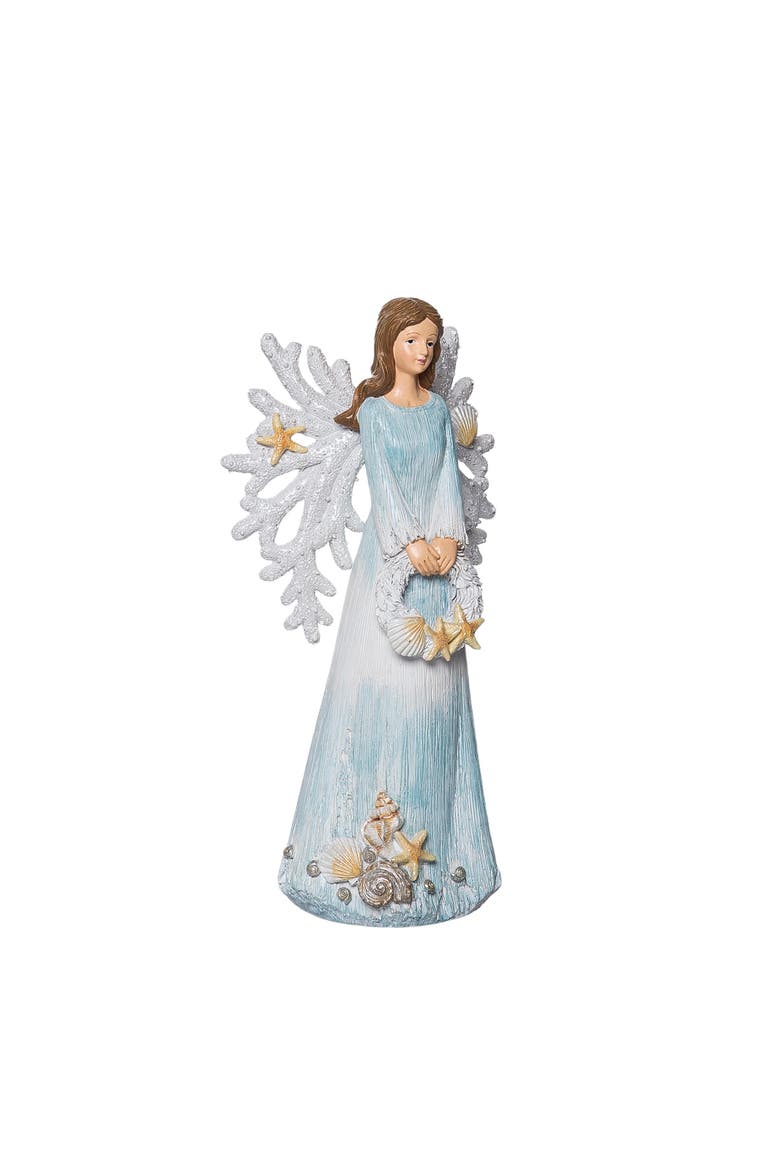 Beach Angel Figurine, Main, color, Blue