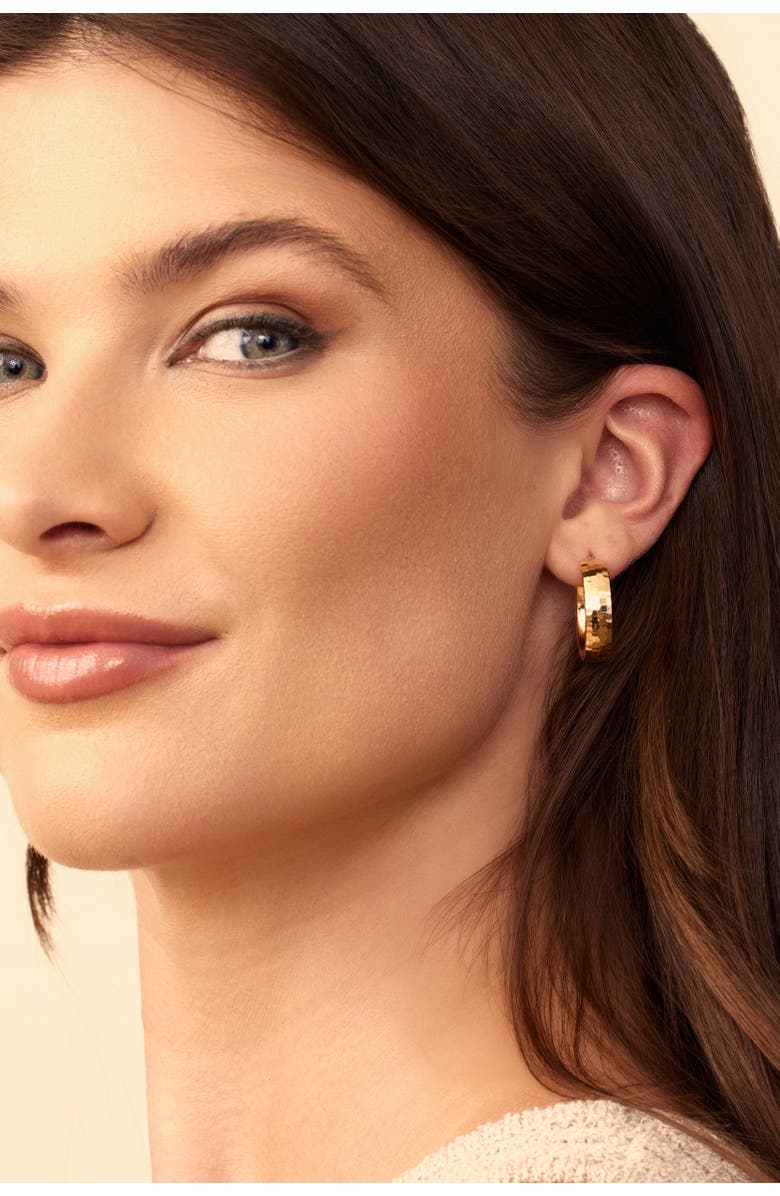 Oradina 18K Gold Reflections Bold Hoops, Alternate, color, 