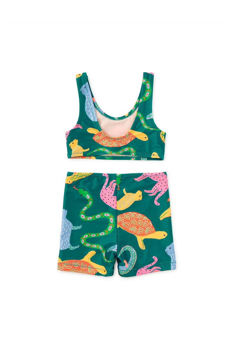 Tankini & Board Shorts Swim Set, Alternate, color, Brazilian Folk Animals