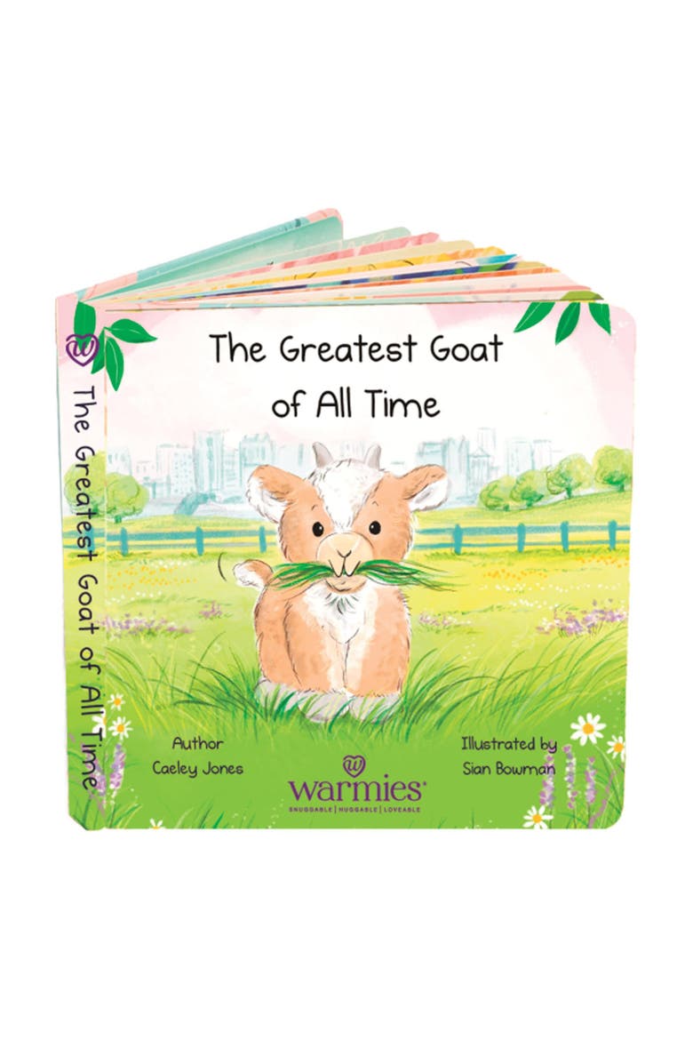 Warmies® Microwavable Plush 13" Goat and Board Book, Alternate, color, beige
