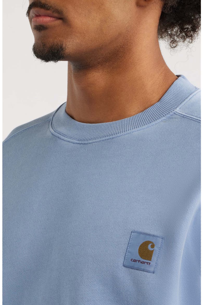 Nelson Logo Patch Sweatshirt, Alternate, color, GENTLE BLUE (GARMENT DYED)