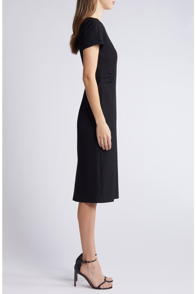 Dakela Ruched Sheath Dress, Alternate, color, BLACK