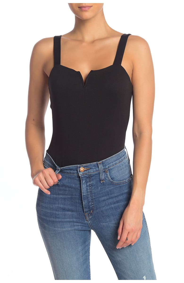 Abound Split Neck Sleeveless Bodysuit, Main, color, 