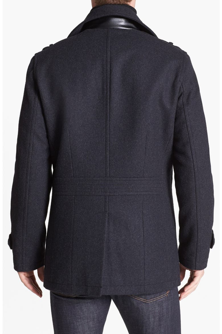 by Andrew Marc 'Penn' Wool Peacoat, Alternate, color, CHARCOAL
