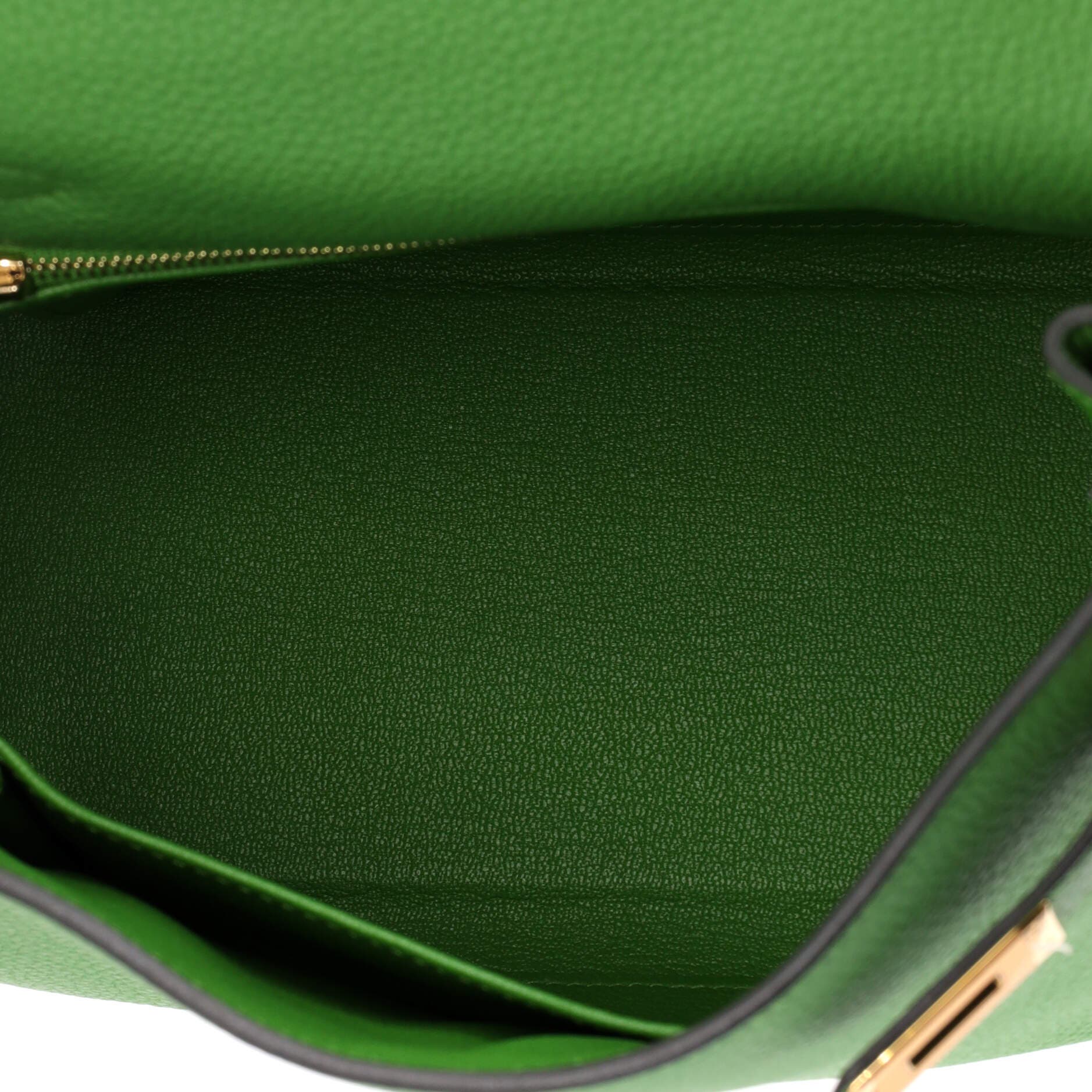 Kelly Handbag Green Togo with Gold Hardware 25, Alternate, color, Vert Yucca