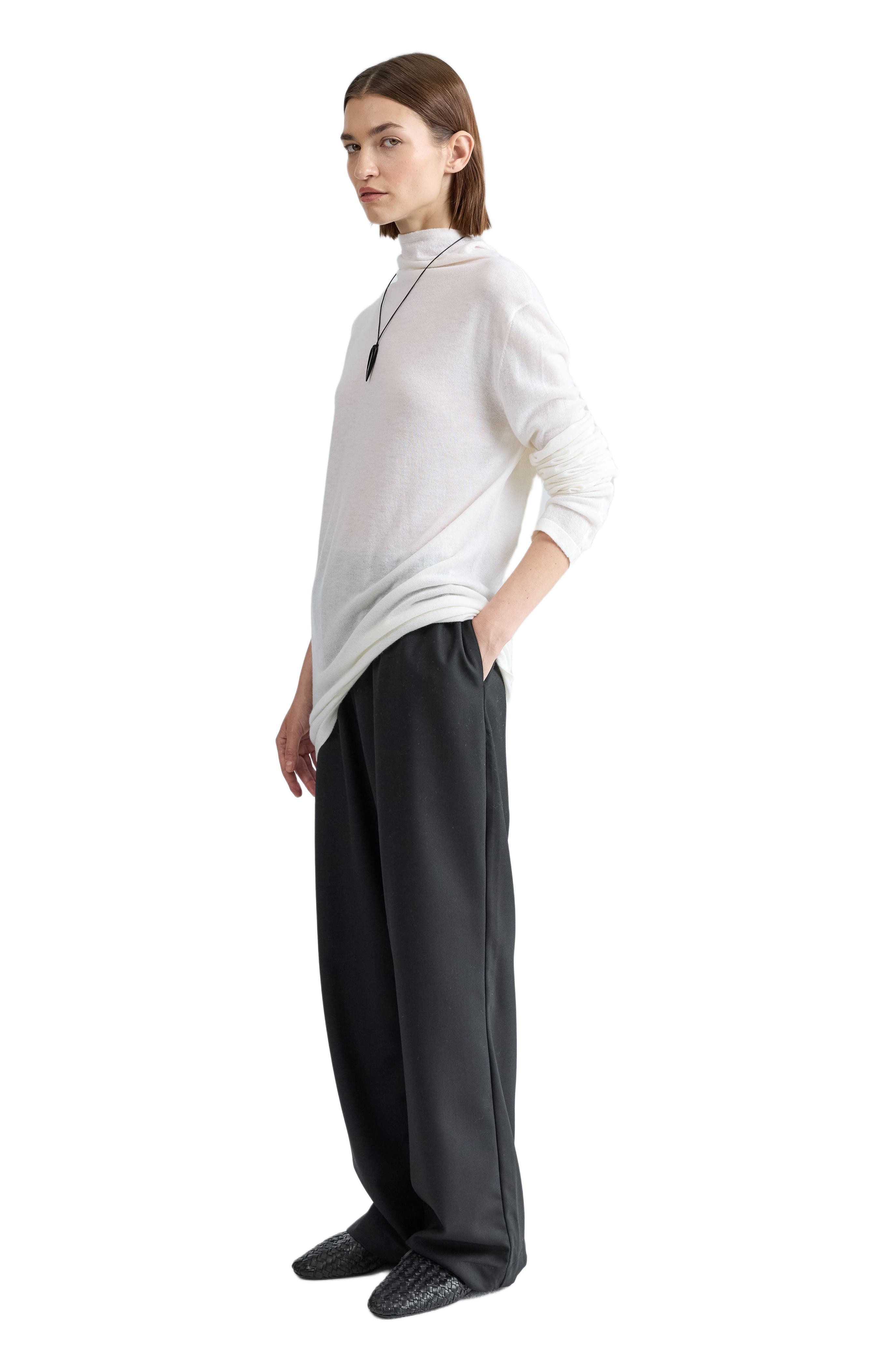 Funnel Wool/Cash Turtleneck - image 3