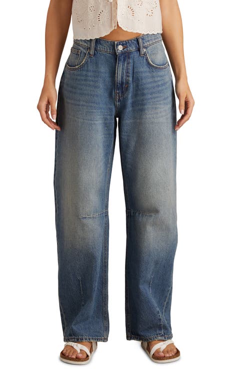 Barrel Wide Leg Jeans (Vintage Blue)