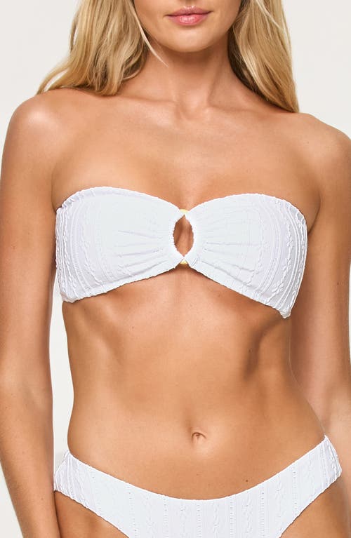 LSPACE Jasper Bandeau Bikini Top in White at Nordstrom, Size X-Large