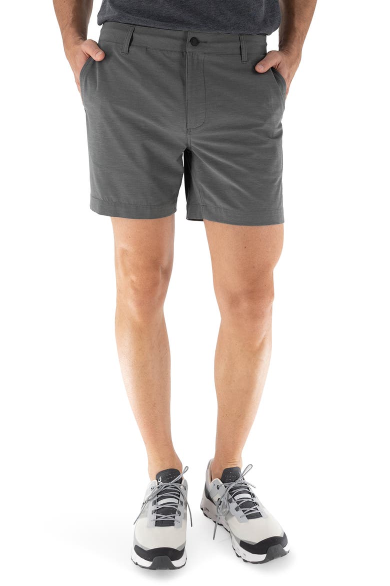 6-Inch Hybrid Shorts, Main, color, GUNMETAL