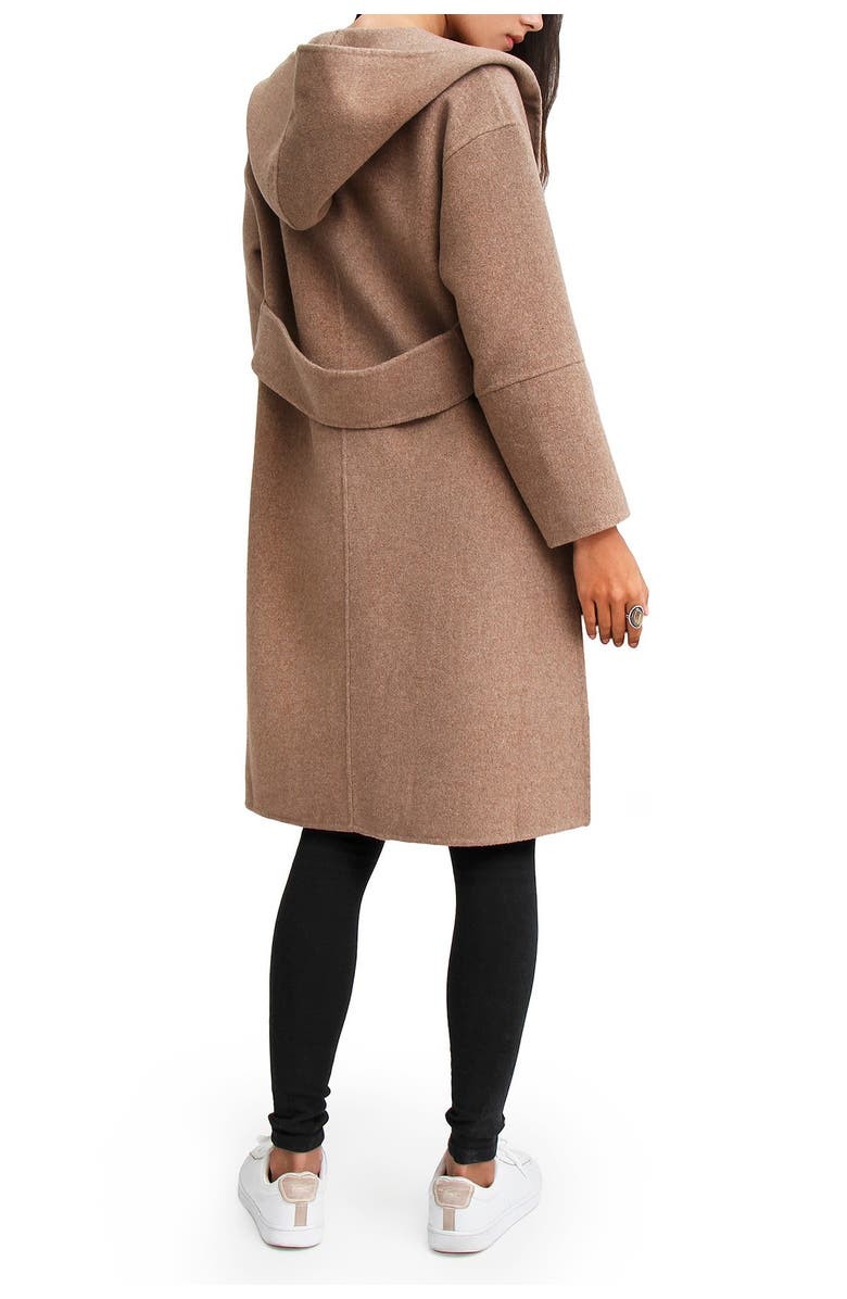 Belle & Bloom Walk This Way Wool Blend Oversized Coat, Alternate, color, Oat