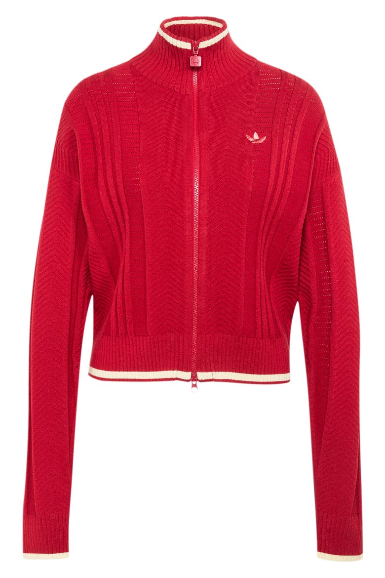 Herringbone Zip Cardigan, Alternate, color, TEAM VICTORY RED