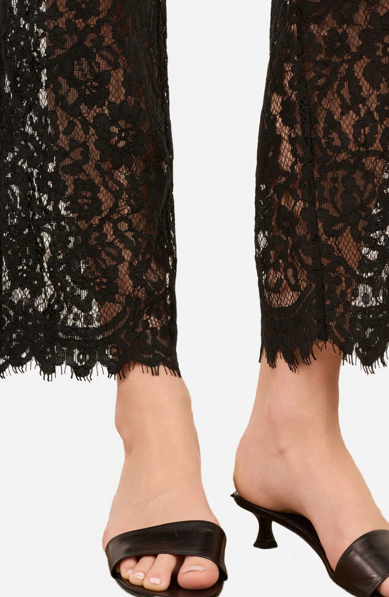 CAMI NYC Minerva Lace Ankle Pants, Alternate, color, Black