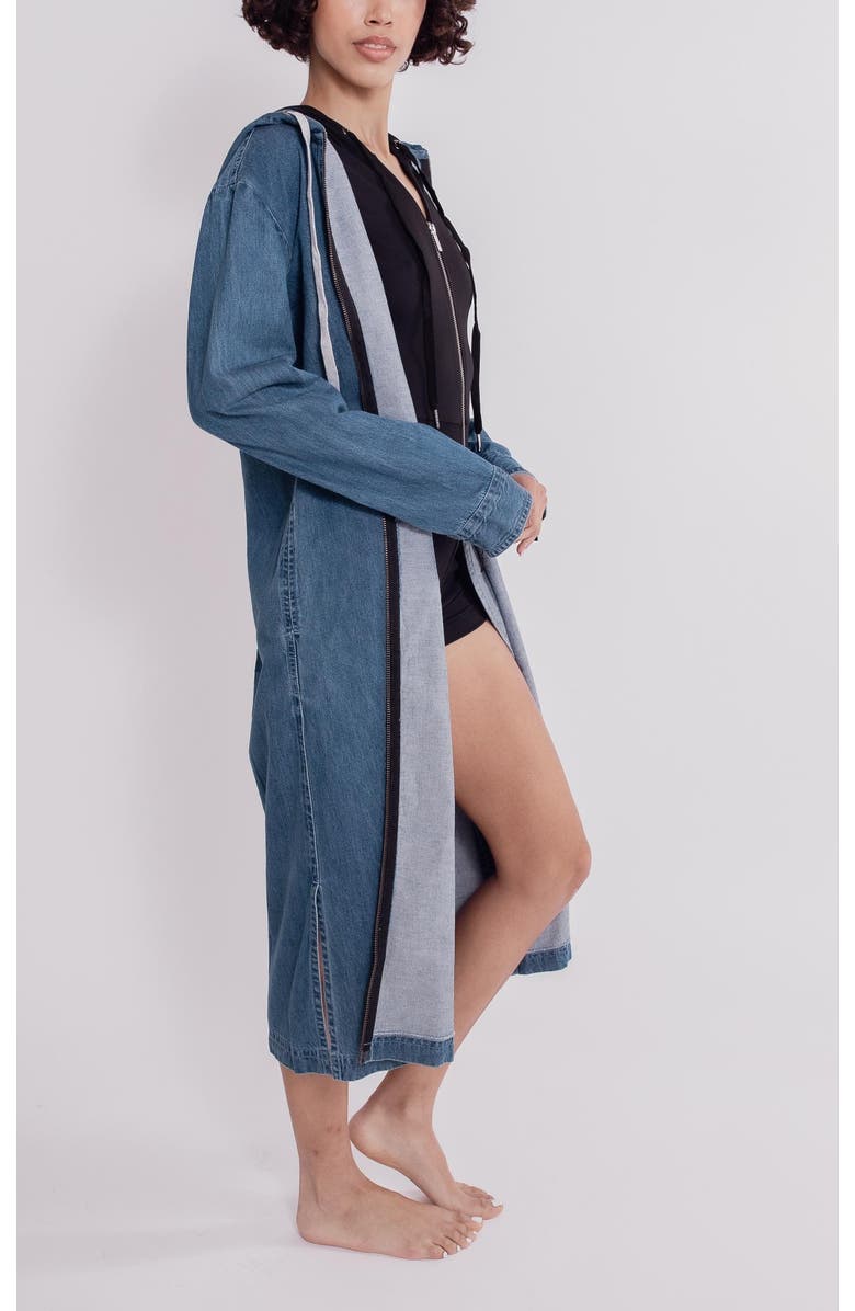 LAS Loungewear Denim Hoodie- Non Compression, Main, color, Denim
