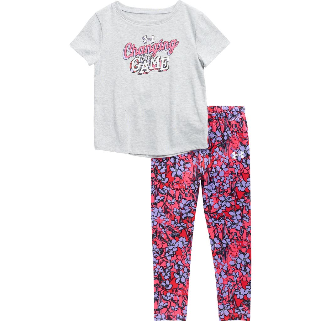 Under Armour Kids' Ua Graphic Print T-shirt & Legging Set In Multi