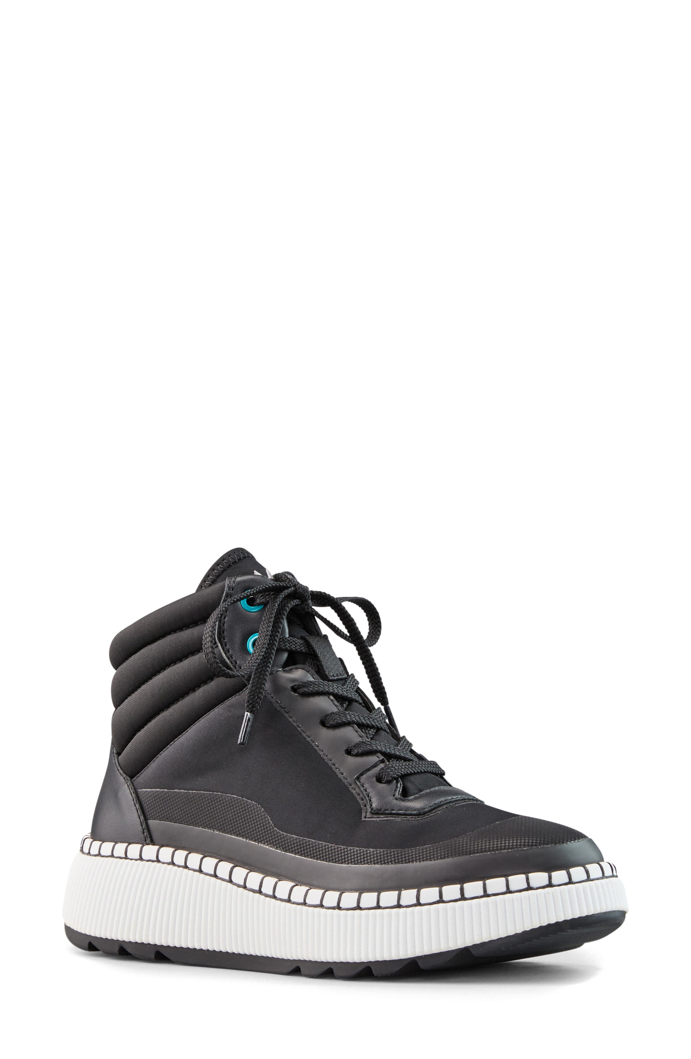 nike black leather high tops womens