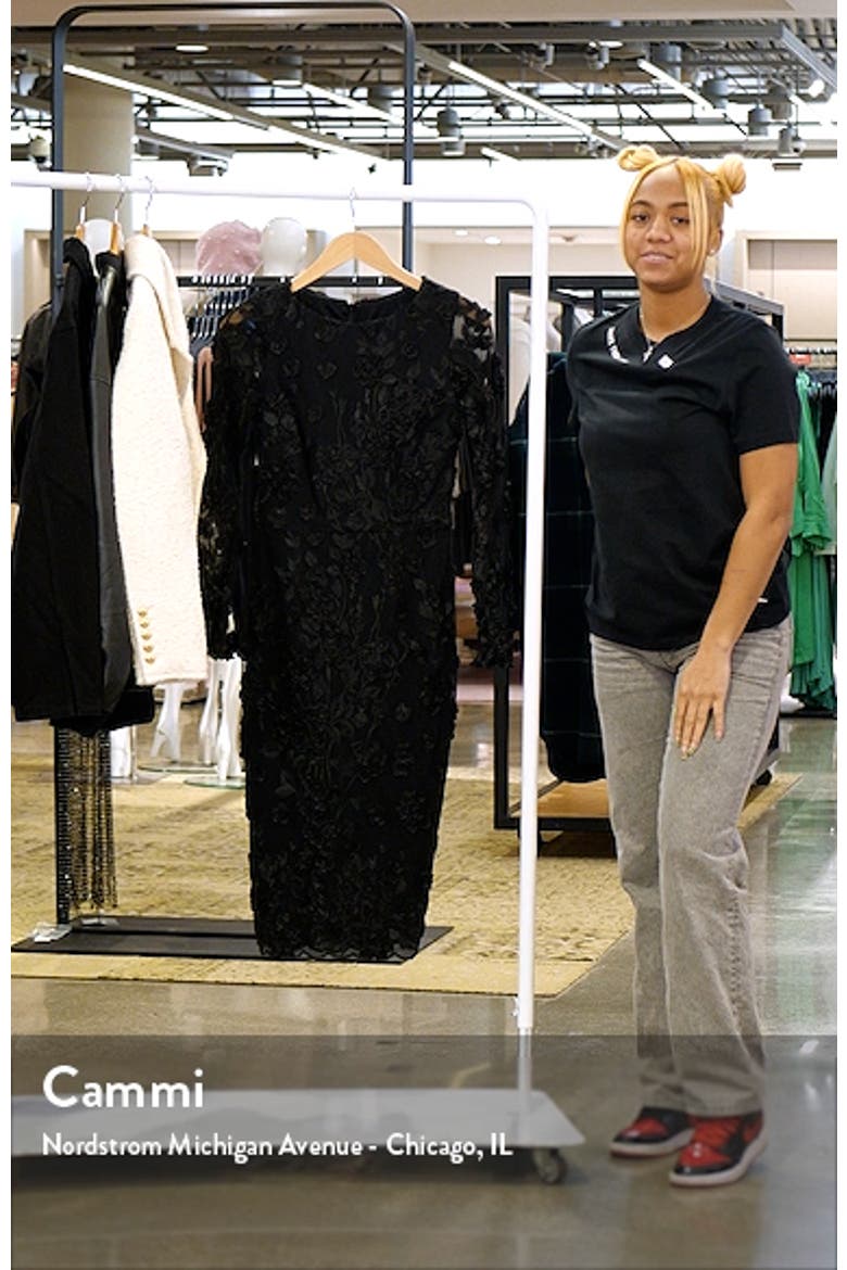 Soutache Lace Long Sleeve Cocktail Dress video