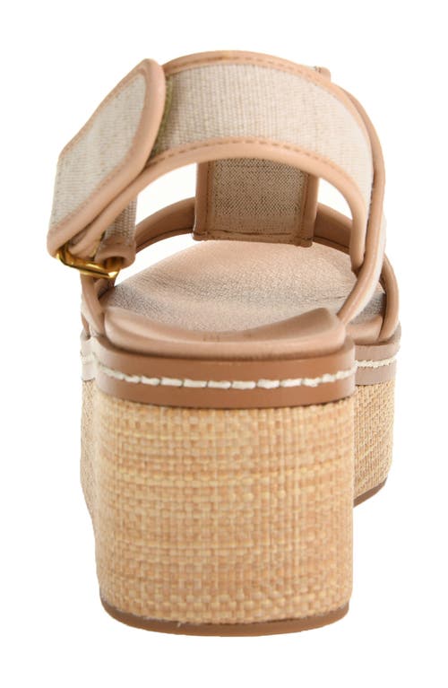 Chinese Laundry Swell Raffia Platform Wedge Sandal In Natural