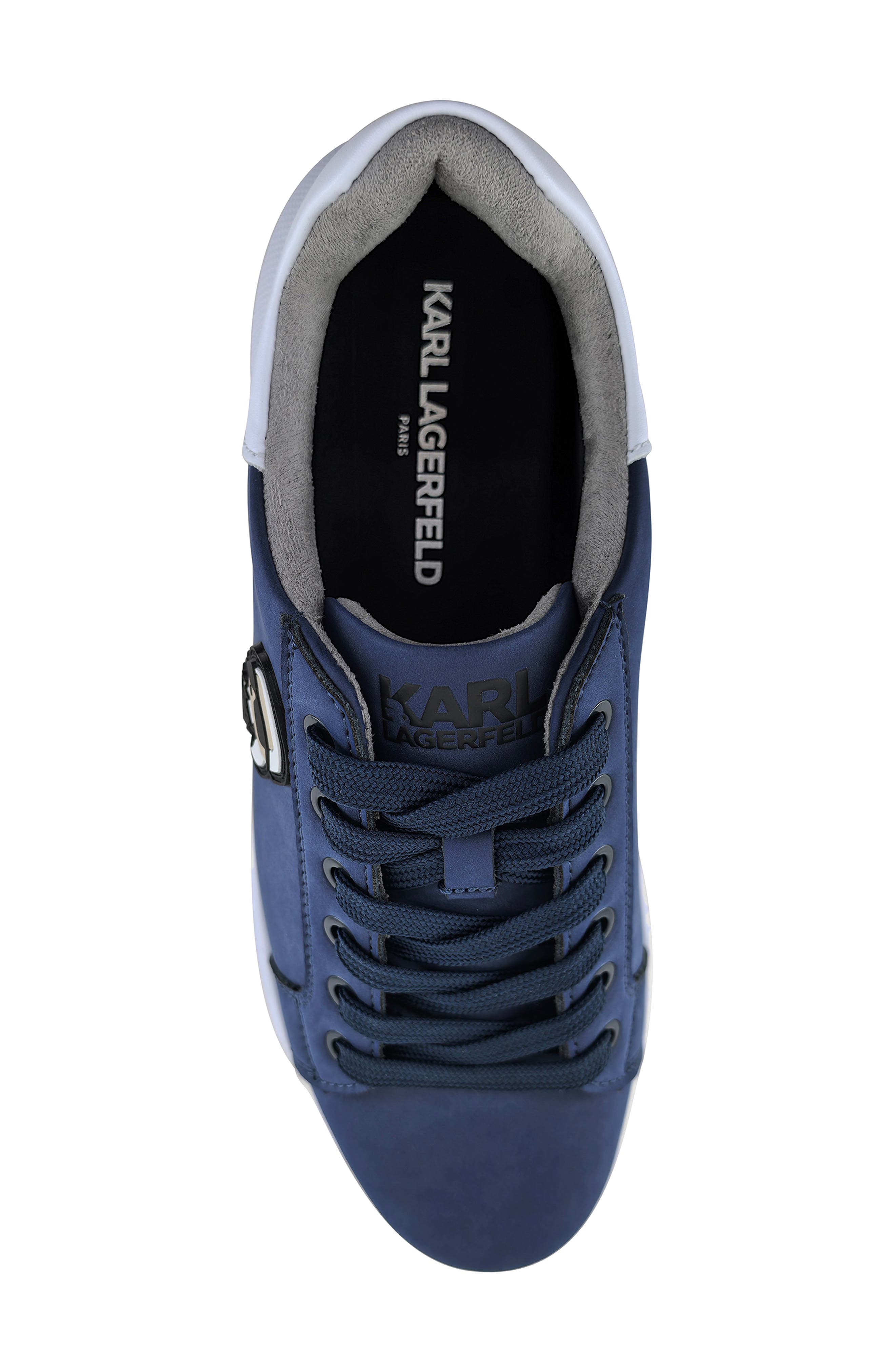 Karl Patch Sneaker, Alternate, color, NAVY