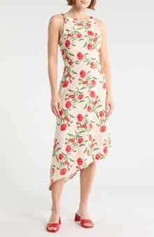 Scotch & Soda Floral Print Asymmetrical Dress