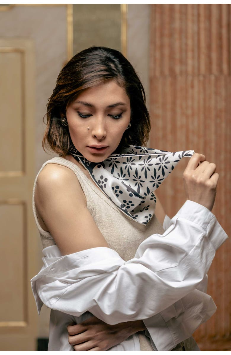 Elizabetta Nadia - Silk Bandana, Alternate, color, Black