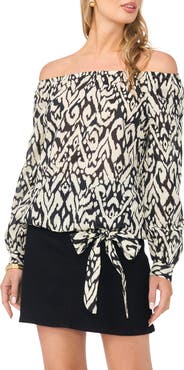 Vince Camuto Off the Shoulder Long Sleeve Top