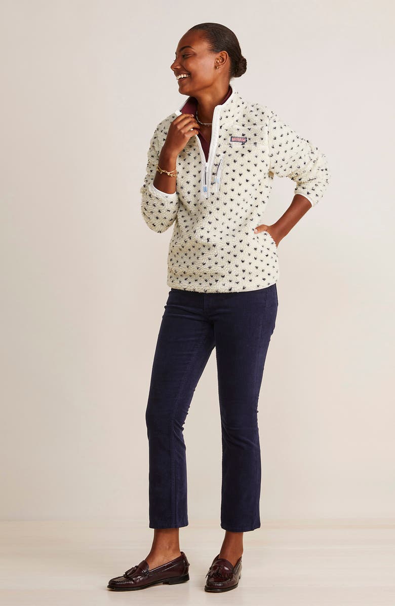 vineyard vines Bird's Eye High Pile Fleece Half-Zip Pullover, Alternate, color, 