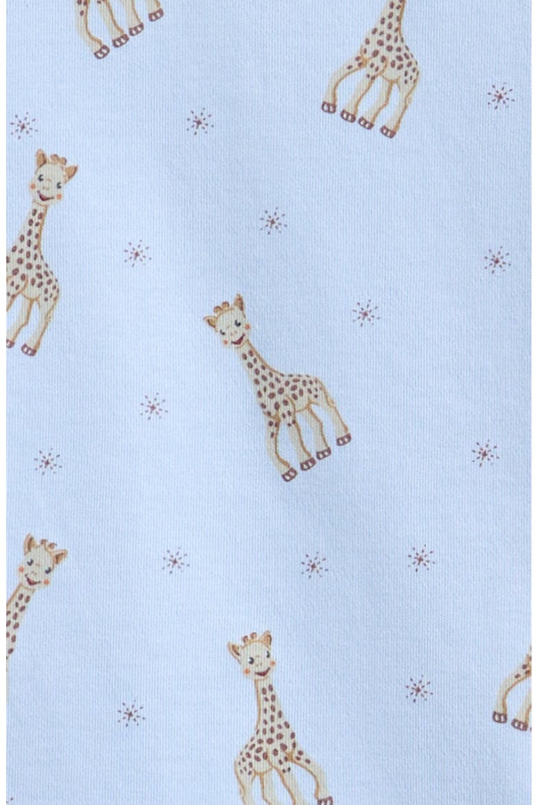 Kids' Sophia La Giraffe Print Fitted Two-Piece Pajamas, Alternate, color, LIGHT BLUE