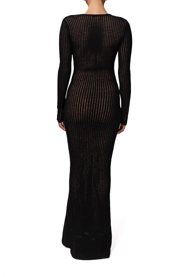 Sol Long Sleeve Sweater Dress, Alternate, color, BLACK