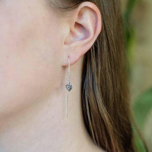 Astor & Orion Women's Silver Heart Threader Earrings In Silver