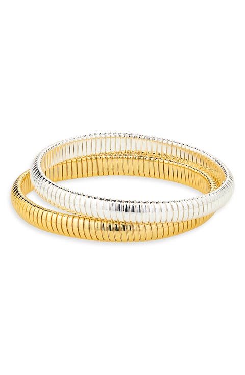 Set of 2 Omega Stretch Bracelets