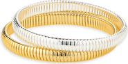 Argento Vivo Sterling Silver Set of 2 Omega Stretch Bracelets