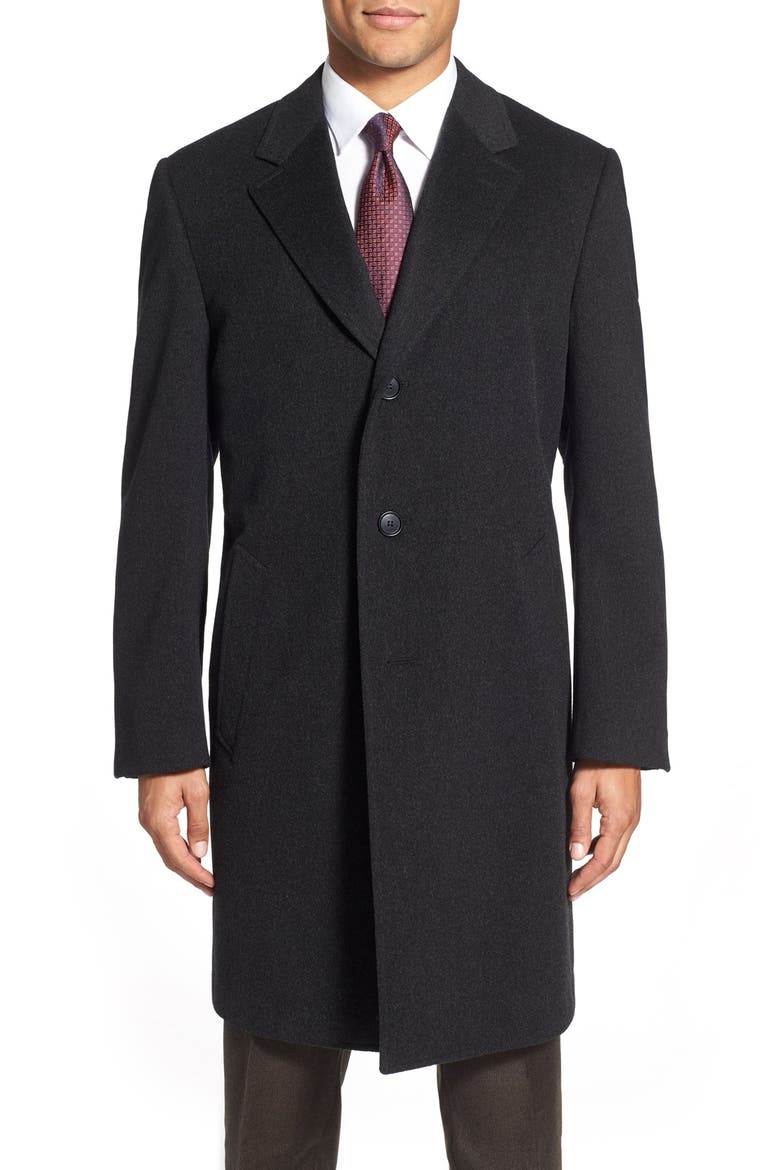 Classic Fit Wool & Cashmere Topcoat, Main, color, CHARCOAL