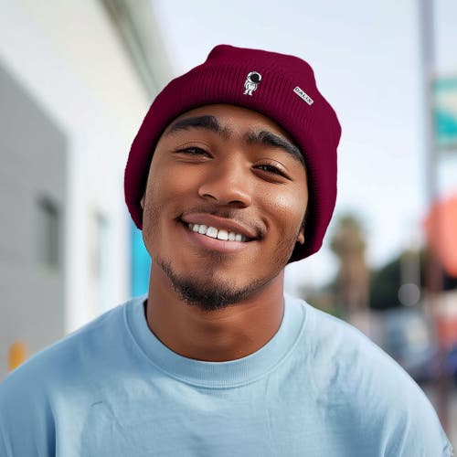 Dalix Astronaut Beanie In Maroon