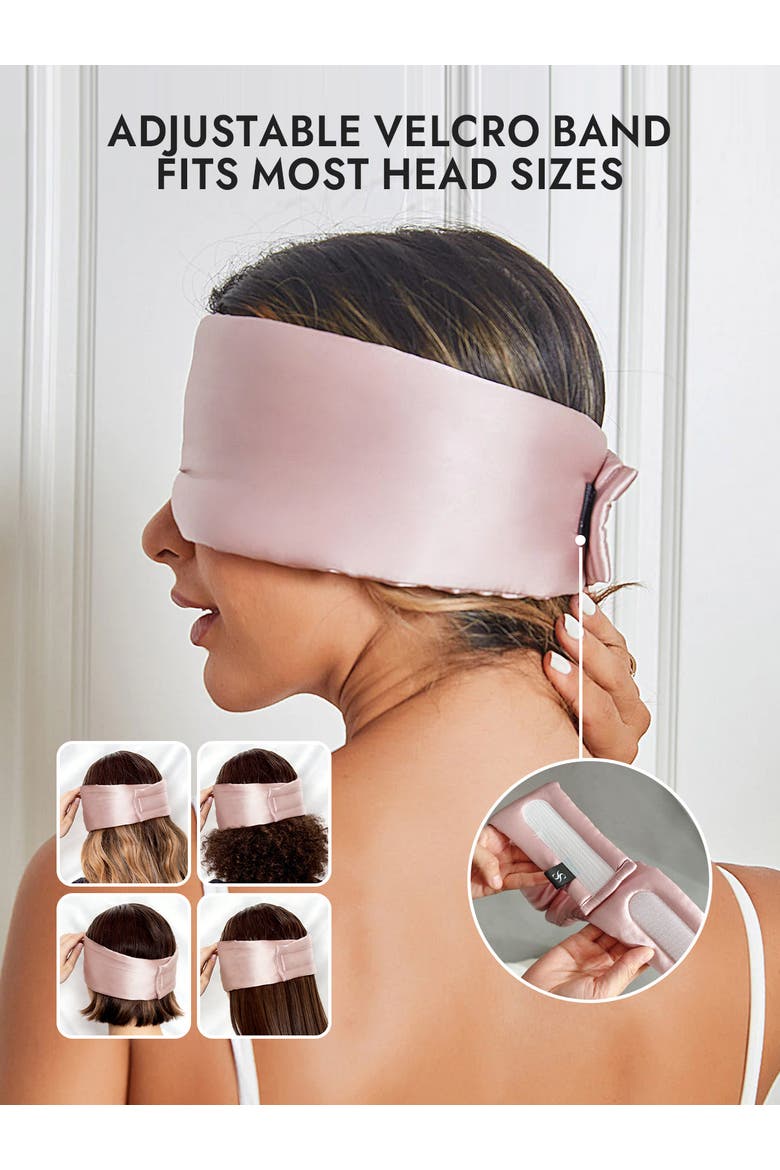 Elegant One Piece Silk Sleep Eye Mask, Alternate, color, LightPink