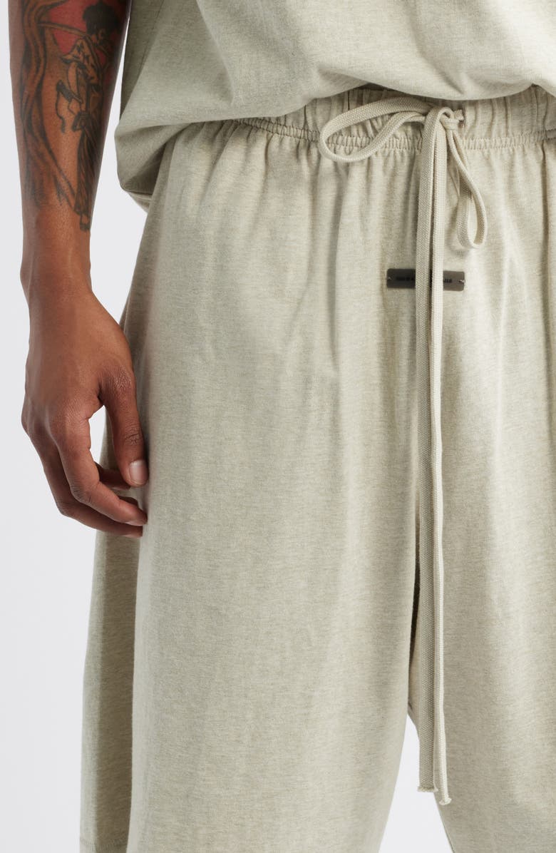 Fear of God Essentials Jersey Basketball Sweat Shorts, Alternate, color, Heather Stone